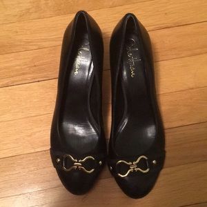 Black Cole Haan Kitten Heels 7.5